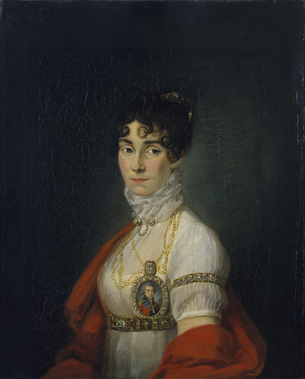 Portrét herečky a zpěvačky, hraběnky Praskovya Sheremetyeva Zhemchugova 1768-1803, raná od Unbekannt