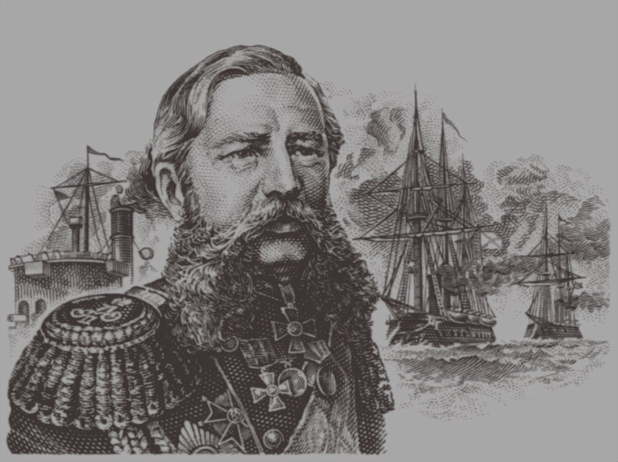 Portrét admirála Grigorije Ivanoviče Butakova 1820-1882, 20. stol. od Unbekannt