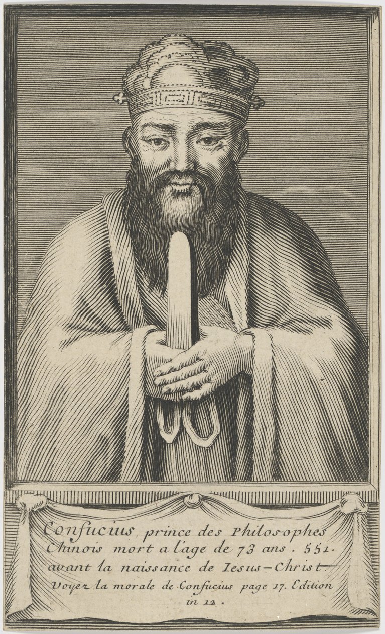Portrét čínského myslitele a sociálního filozofa Konfucia, mezi 1745 a 1755. od Unbekannt