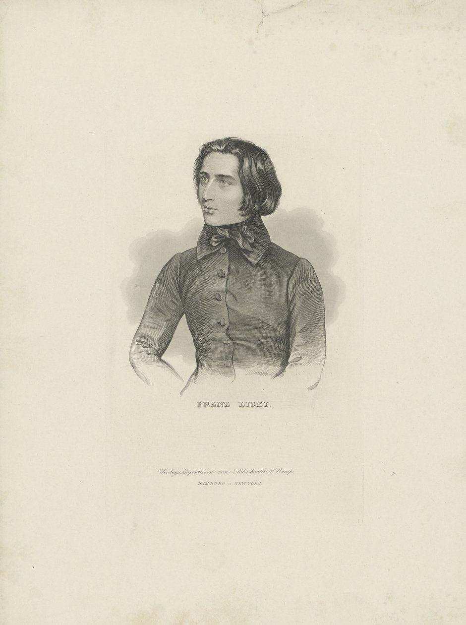 Portrét skladatele Franze Liszta 1811-1886, 1840-1850. od Unbekannt