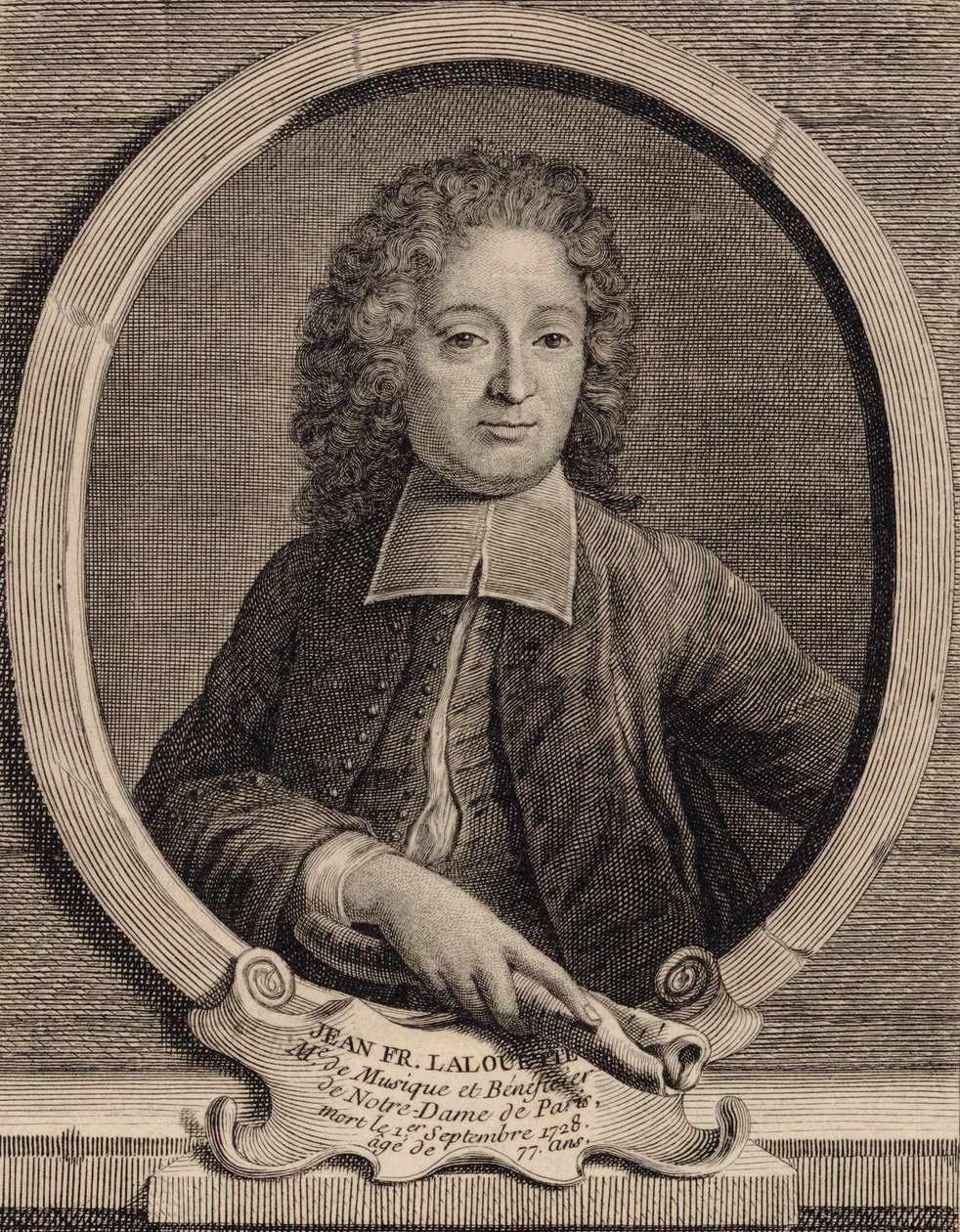 Portrét skladatele Jean-Francoise Lallouette 1651-1728. od Unbekannt