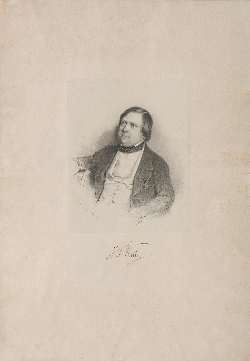 Portrét skladatele Johanna Friedricha Kittla 1806-1868, c. 1850. od Unbekannt