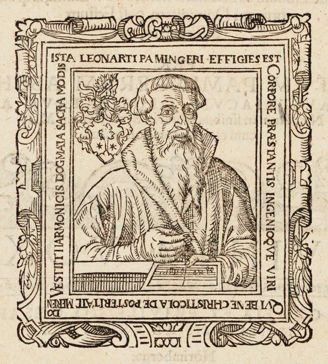 Portrét skladatele Leonharda Pamingera 1495-1567, 1573. od Unbekannt