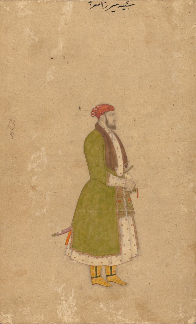 Portrét dvořana Mirzy Muizze, c. 1680-1700. od Unbekannt