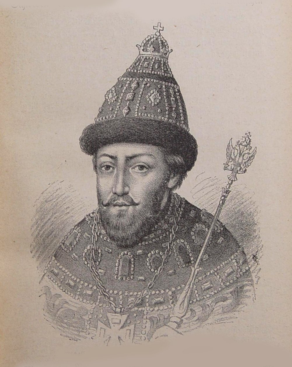 Portrét cara Michaila I. Fjodoroviče z Ruska 1596-1645 od Unbekannt