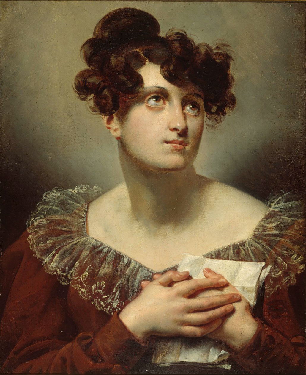 Portrét herečky Mademoiselle Mars Anne Francoise Hyppolyte Boutet, konec 18. od Unbekannt