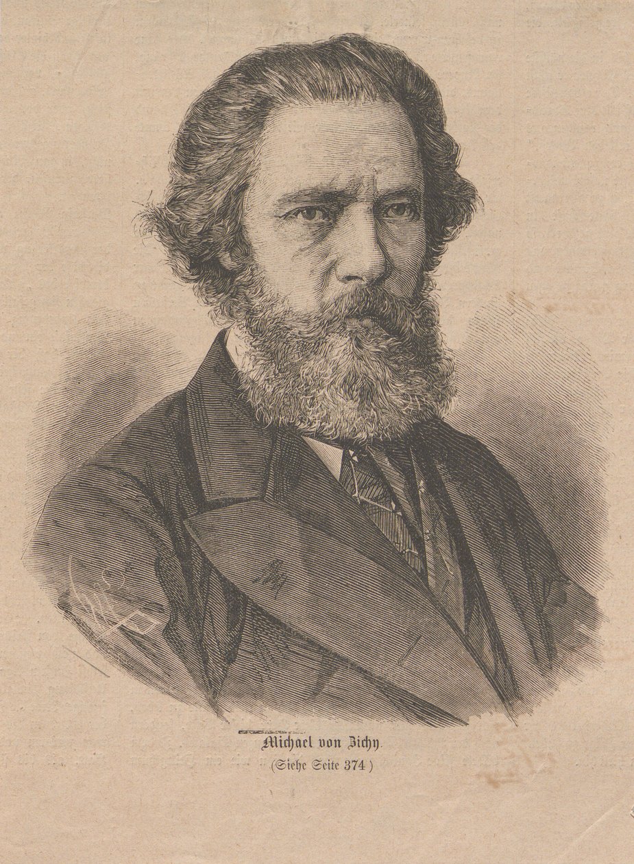 Portrét umělce Mihály Zichy 1827-1906, 1877. od Unbekannt