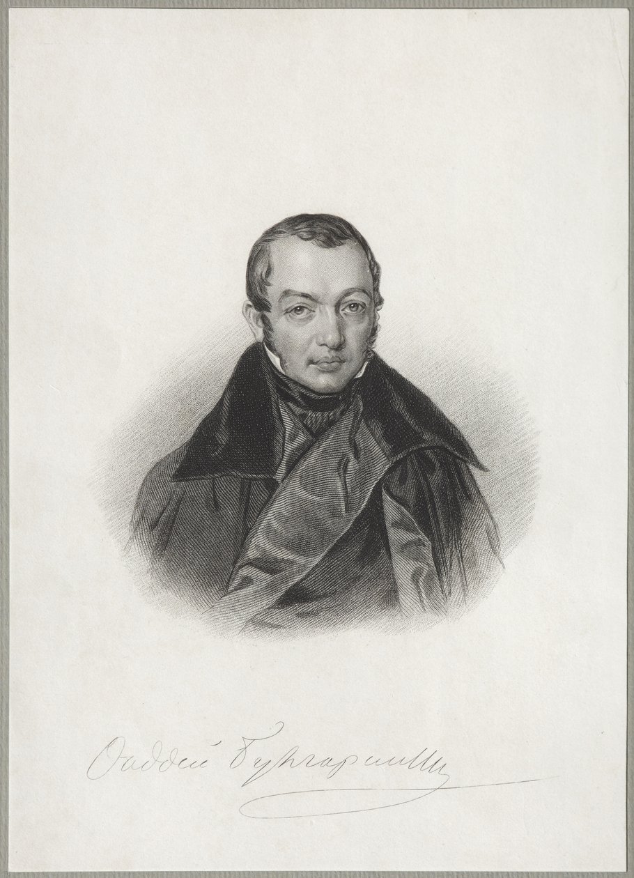 Portrét autora Faddei Bulgarin 1789-1859, 1841 od Unbekannt
