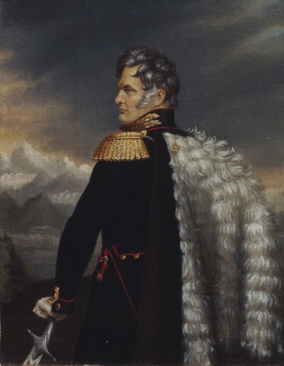 Portrét vrchního velitele ruské armády na Kavkaze Alexeje Jermolova 1777-1861, 1825 od Unbekannt