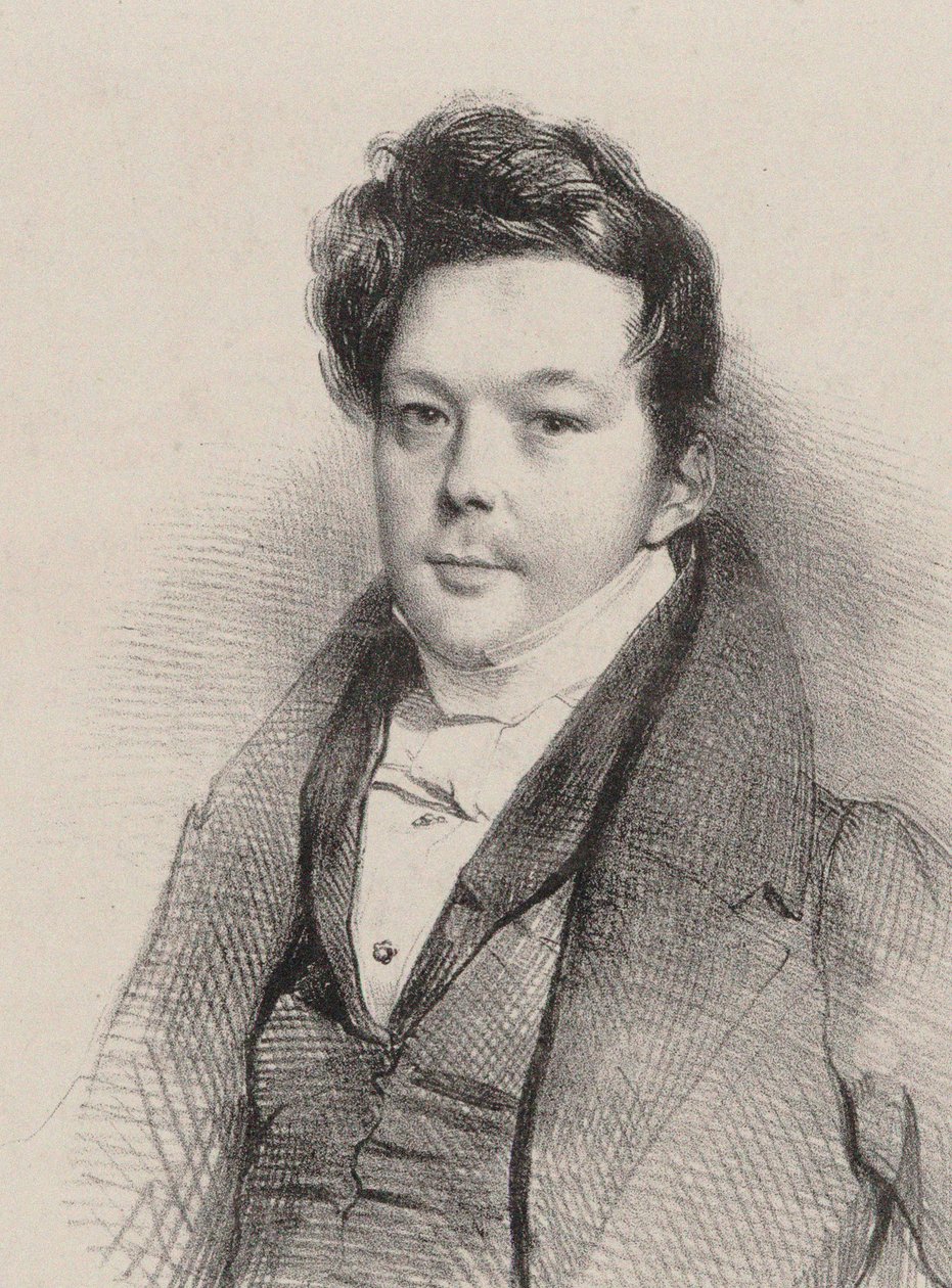 Portrét skladatele Auguste-Mathieu Panserona 1796-1859, 1820. od Unbekannt