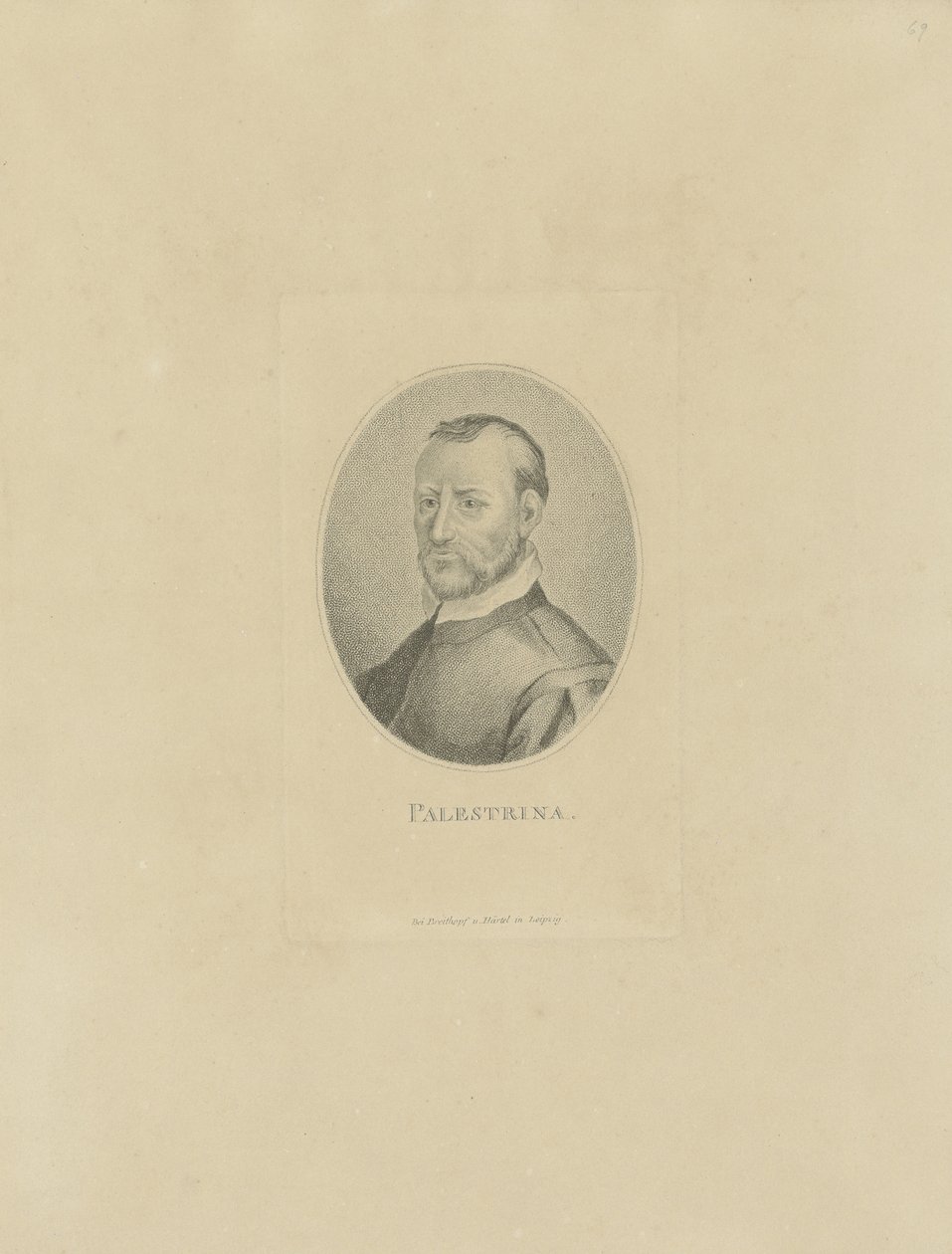 Portrét skladatele Giovanni Pierluigi da Palestrina 1526-1594, c. 1800. od Unbekannt