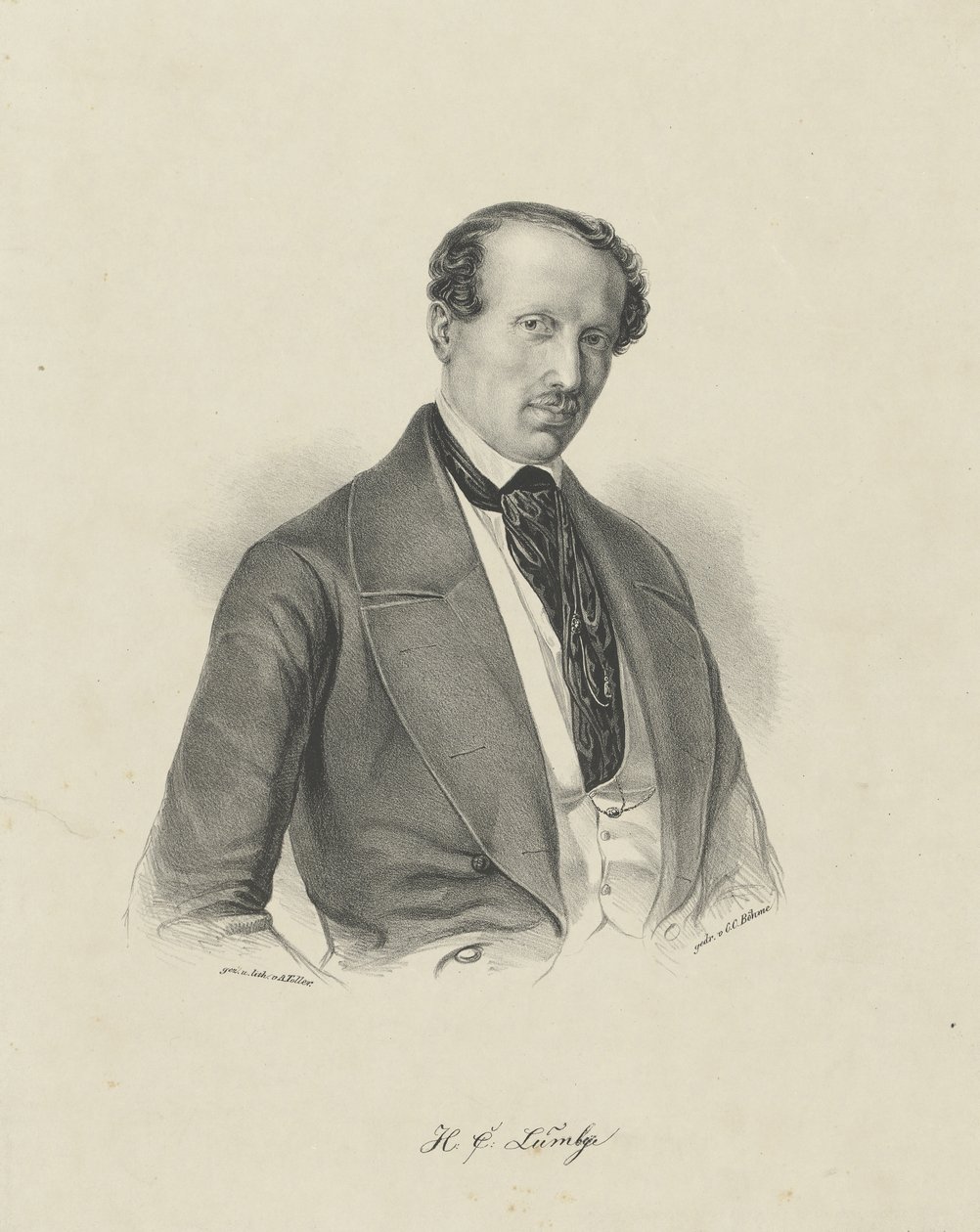 Portrét skladatele Hanse Christiana Lumbye 1810-1874, c. 1850. od Unbekannt