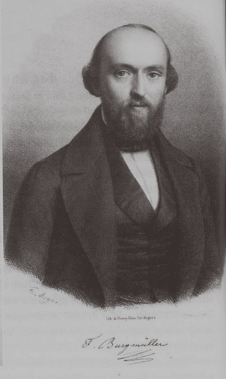 Portrét skladatele Johanna Friedricha Franze Burgmüllera 1806-1874, c. 1840 od Unbekannt