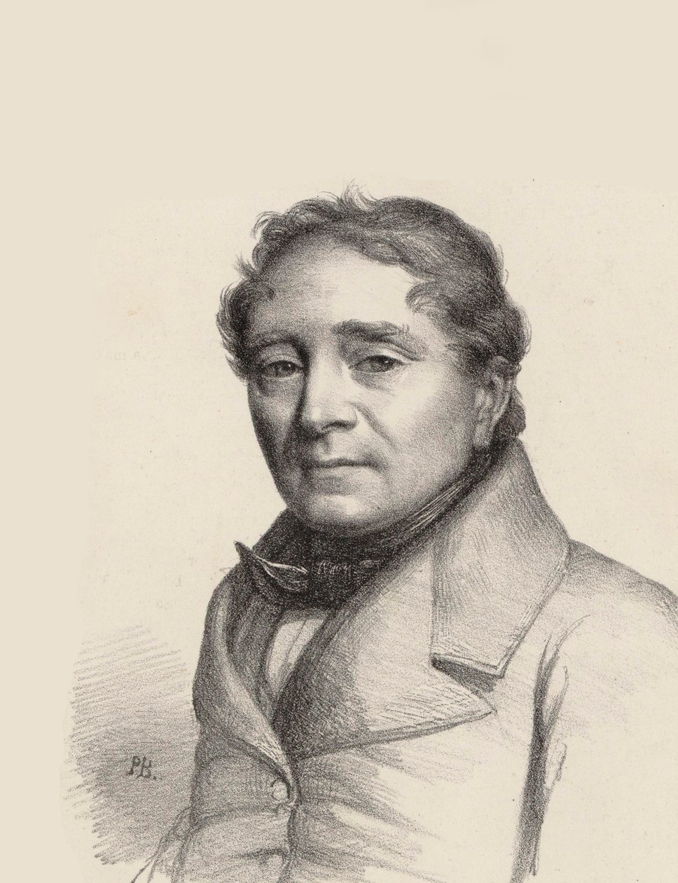 Portrét operního pěvce Louis Antoine Eléonore Ponchard 1787-1866, 1845. od Unbekannt