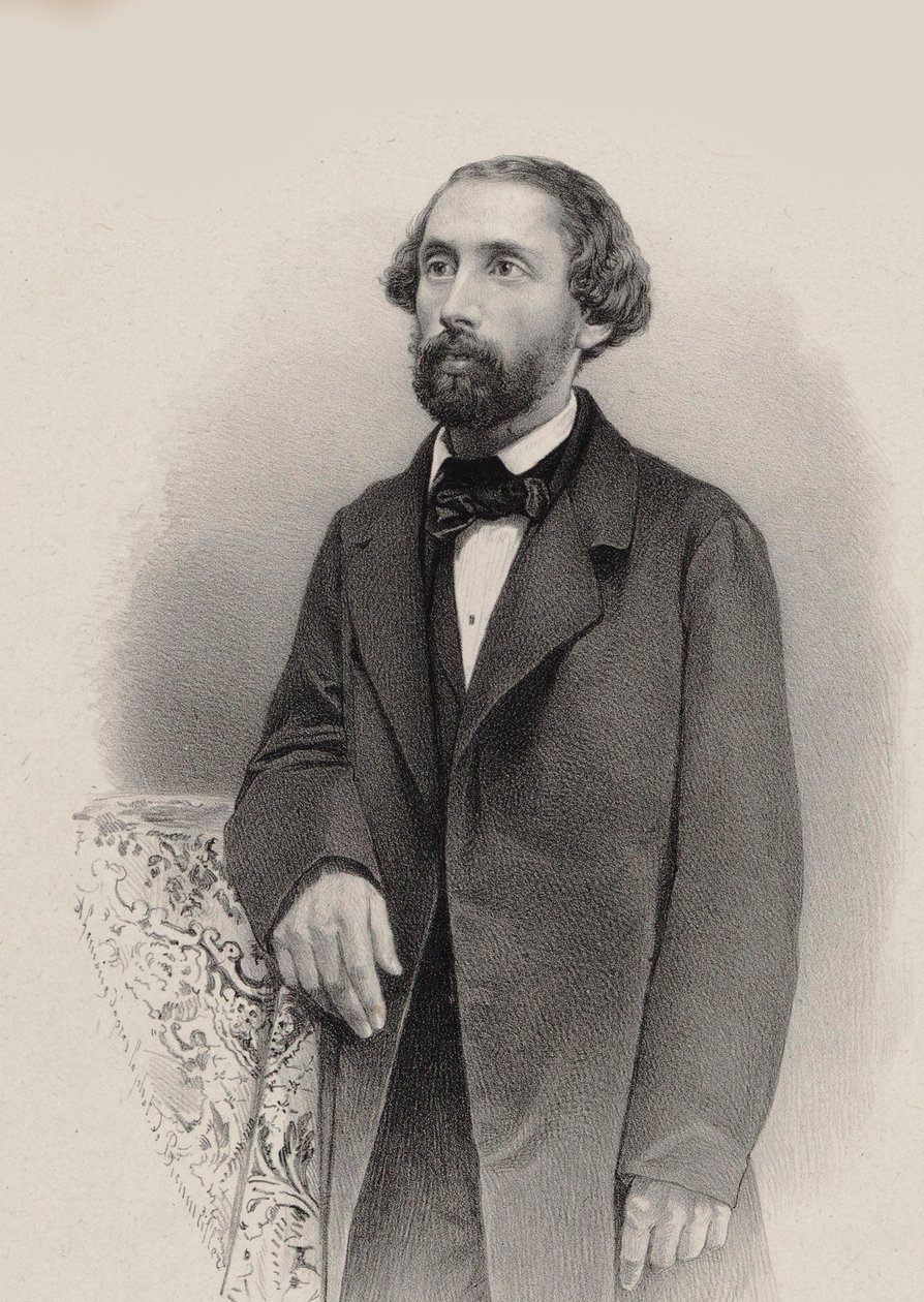 Portrét pianisty a skladatele Julia Schulhoffa 1825-1898, 1860. od Unbekannt