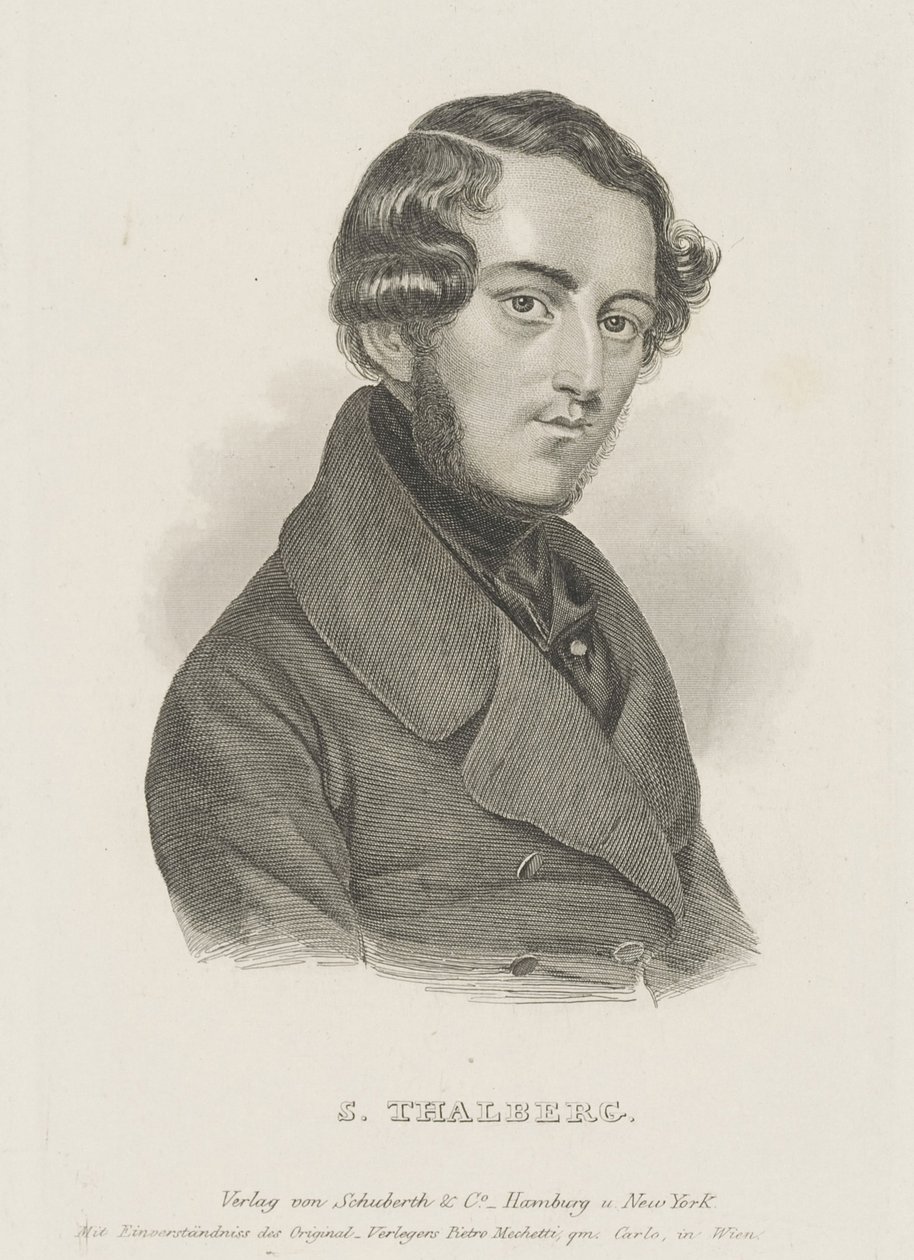 Portrét klavíristy a skladatele Sigismund Thalberg 1812-1871 , c. 1850. od Unbekannt