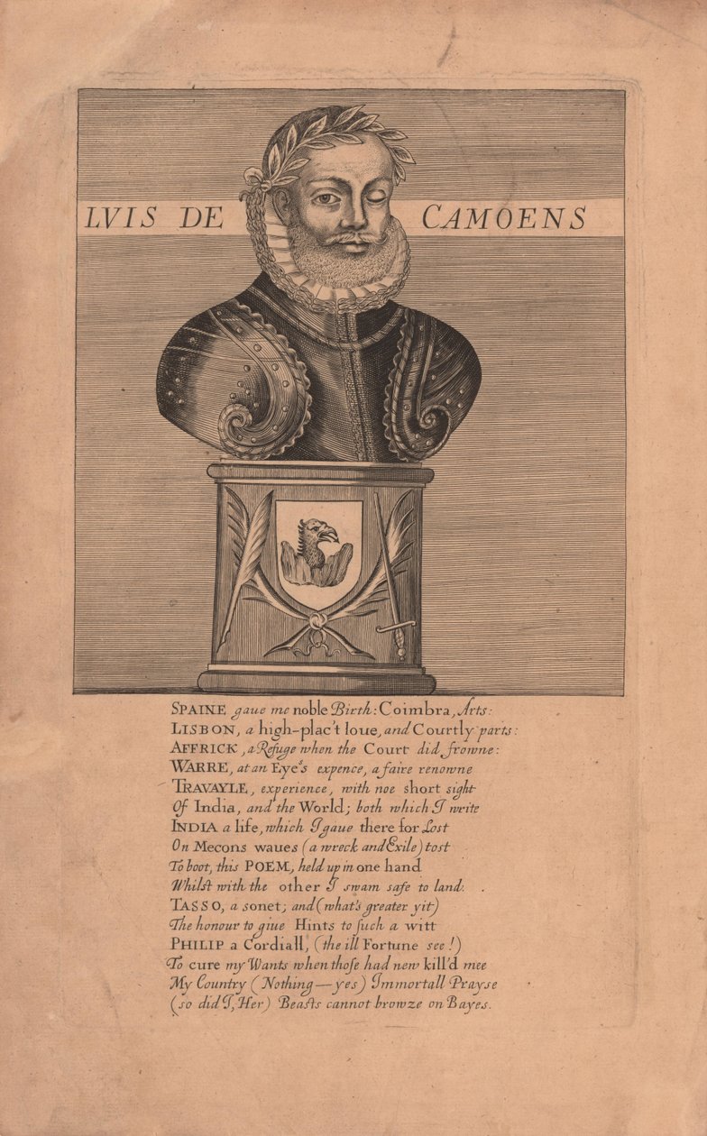 Portrét básníka Luíse Vaz de Camões kolem 1524-1580, 1655. od Unbekannt