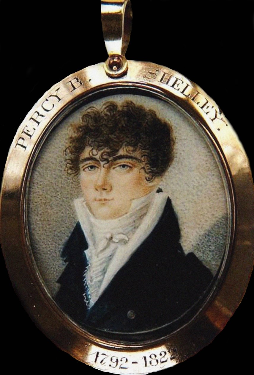Portrét básníka Percy Bysshe Shelley 1792-1822, cca 1825 od Unbekannt