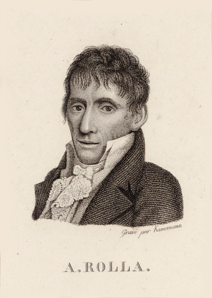 Portrét houslisty a skladatele Alessandra Rolly 1757-1841, 1790. od Unbekannt