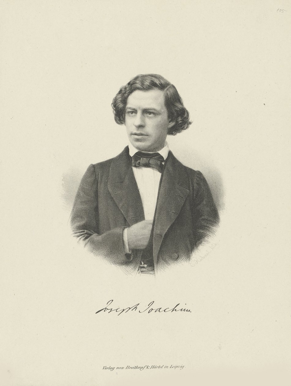 Portrét houslisty a skladatele Josepha Joachima 1831-1907, cca 1855. od Unbekannt