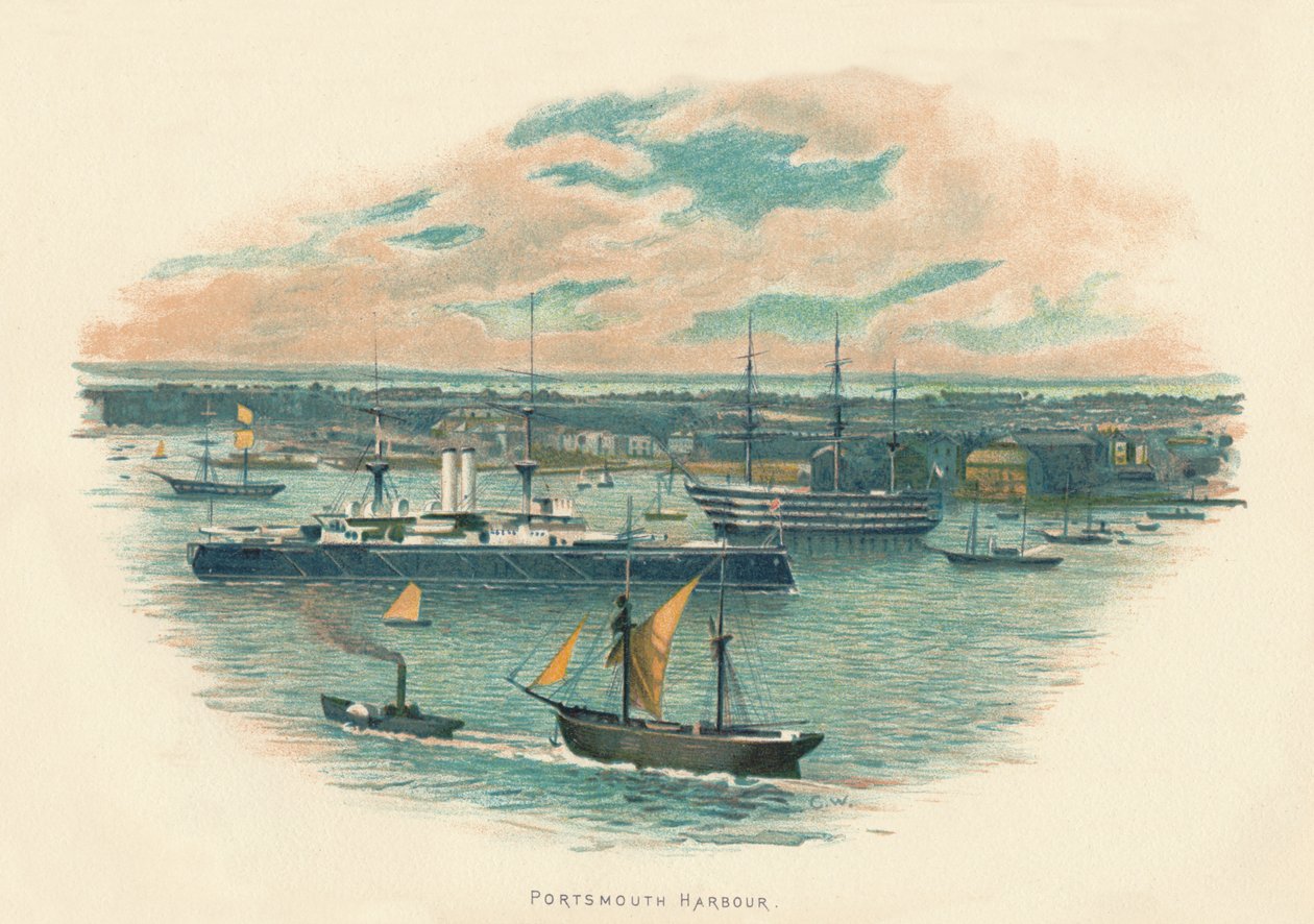 Portsmouth Harbour, c1890 od Unbekannt