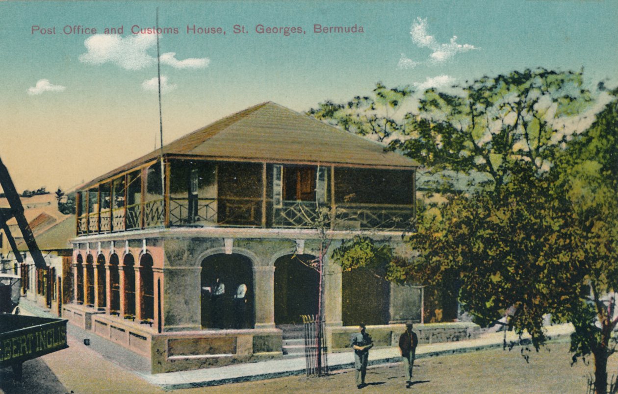 Pošta a celnice, St. Georges, Bermudy, počátek 20. století. od Unbekannt