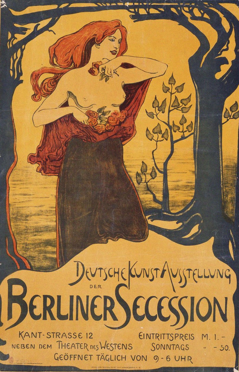 Plakát k výstavě berlínské secese, c. 1900 od Unbekannt