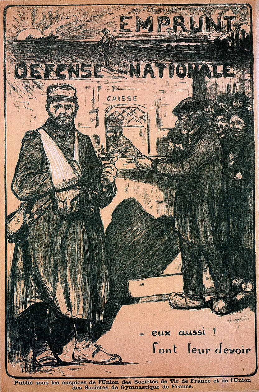 Plakát vzdávající hold válečnému úsilí, francouzština, první světová válka, 1914-1918 od Unbekannt