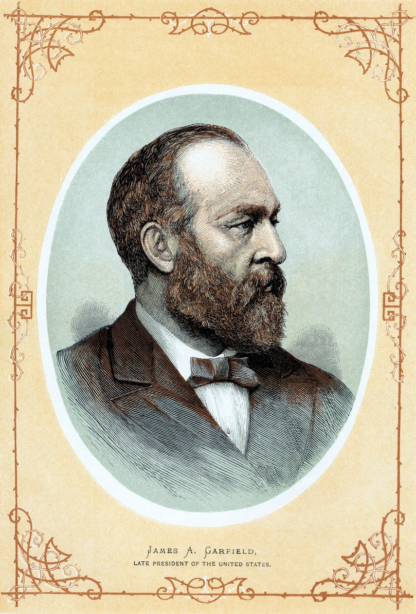 Posmrtný portrét Jamese Abrama Garfielda, c1885 od Unbekannt