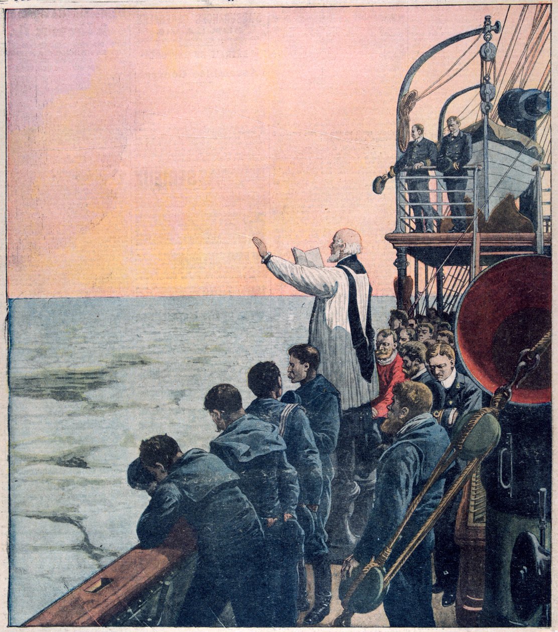 Modlitby na místě potopení Titaniku, 1912 od Unbekannt