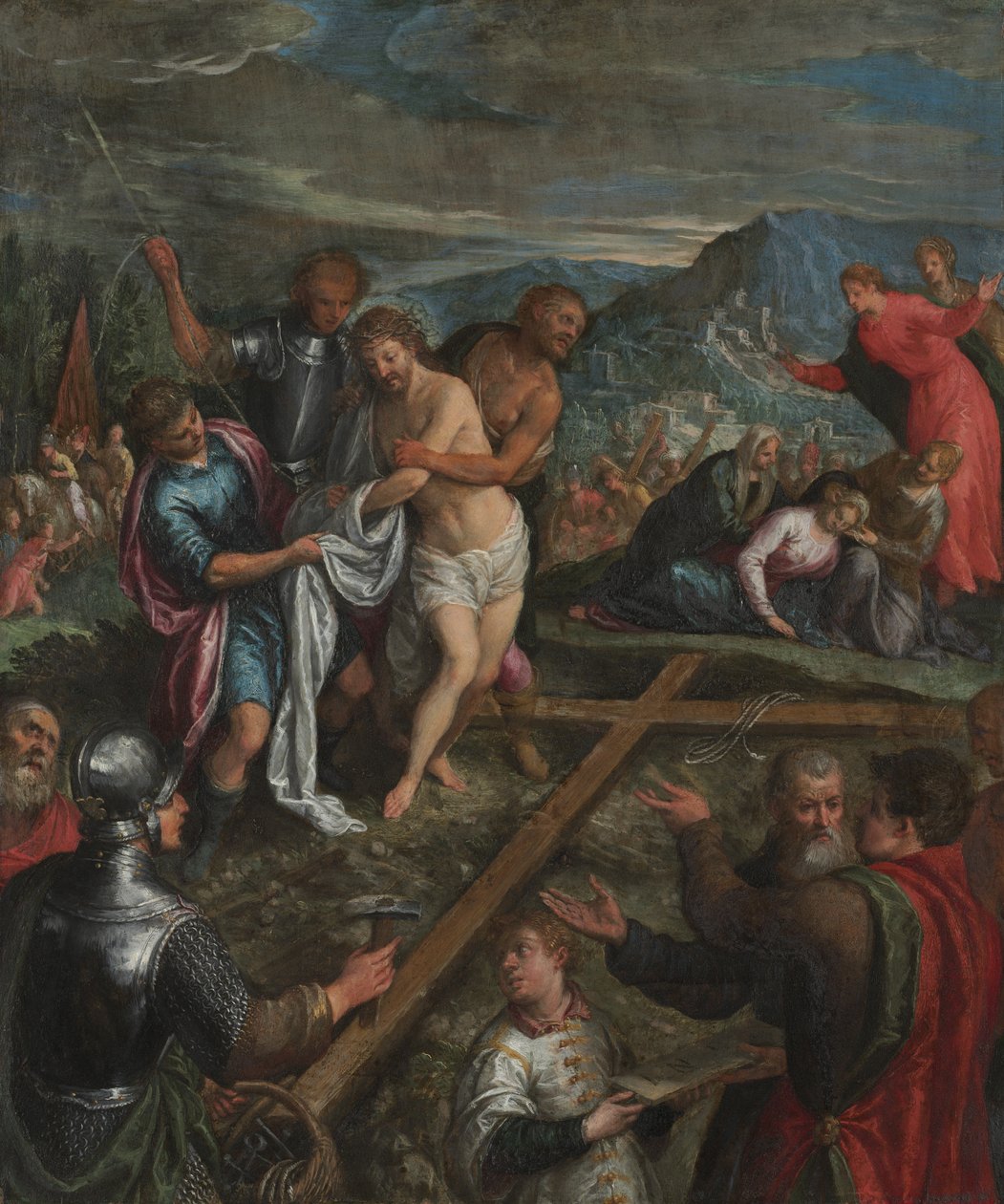 Příprava na ukřižování, počátek 17. století. od Unbekannt