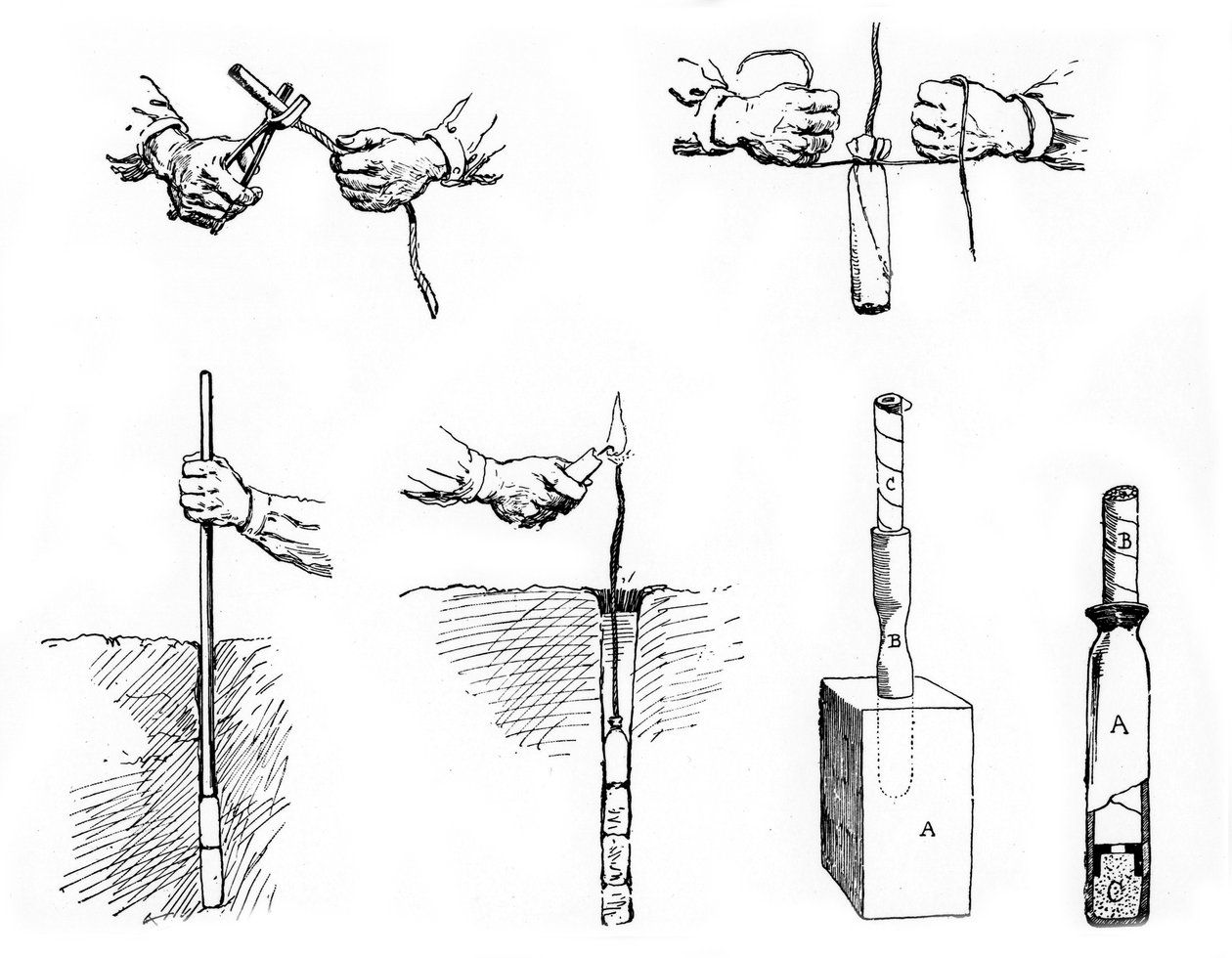 Příprava a nastavení dynamitové nálože, Paříž, 1890 od Unbekannt