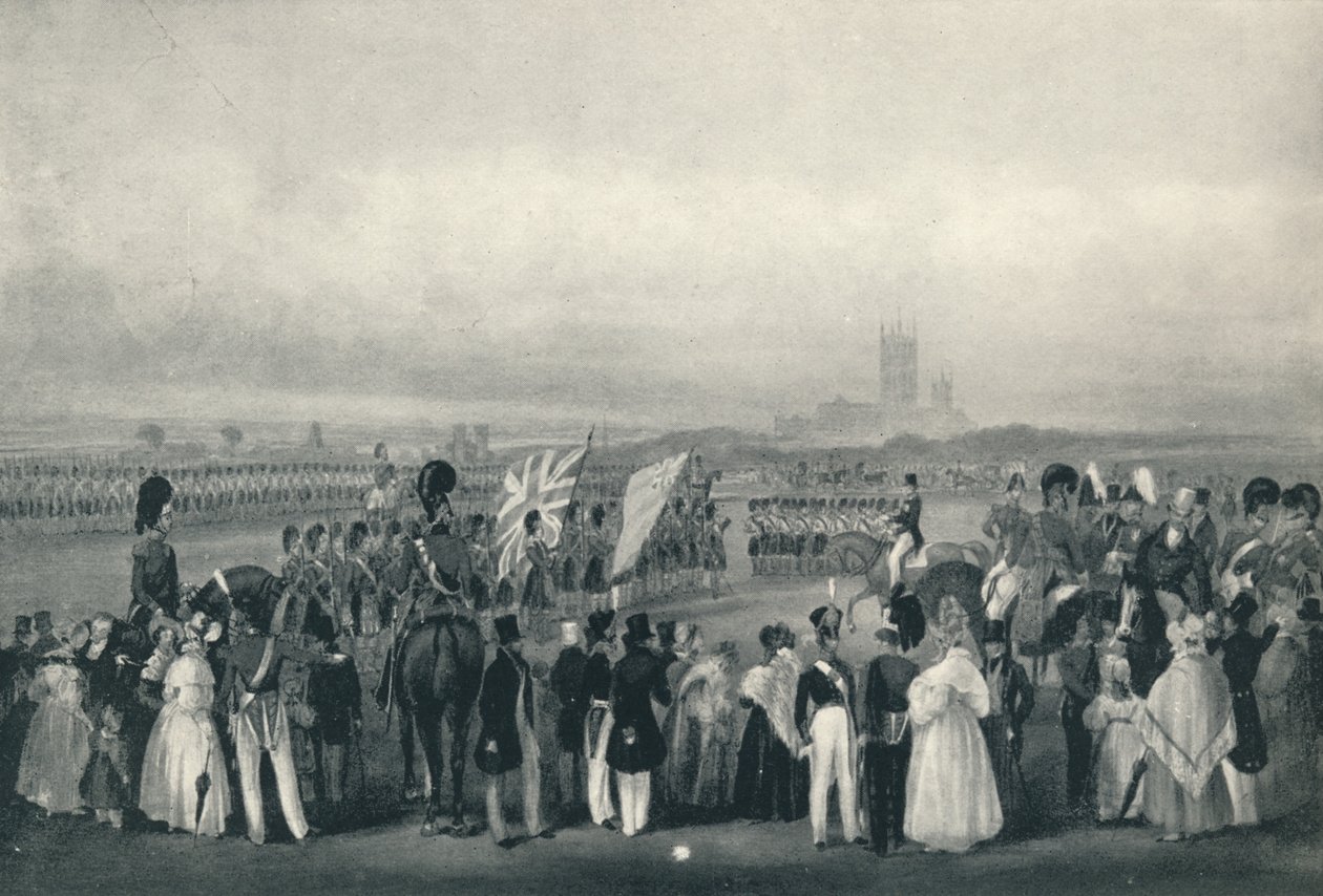 Představení nových barev 93. Highlanders, 7. října 1834, 1834 1909 od Unbekannt