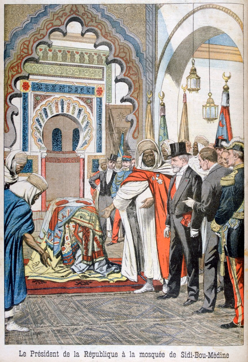 Prezident Loubet na návštěvě mešity Sidi Bou Medine, Tlemcen, Alžírsko, 1903 od Unbekannt
