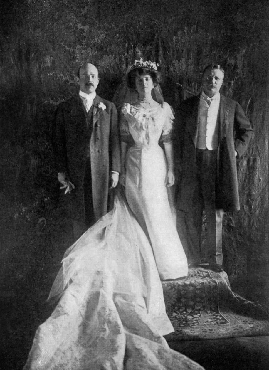 Prezident Roosevelt a pan a paní Longworthovi, 1906, 1908 od Unbekannt