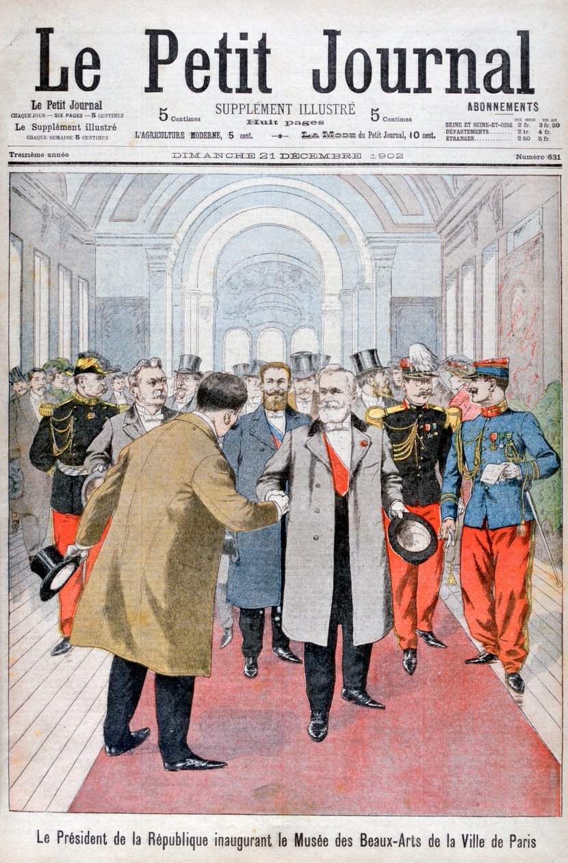 Prezident republiky otevírá Muzeum výtvarných umění města Paříže, 1902 od Unbekannt