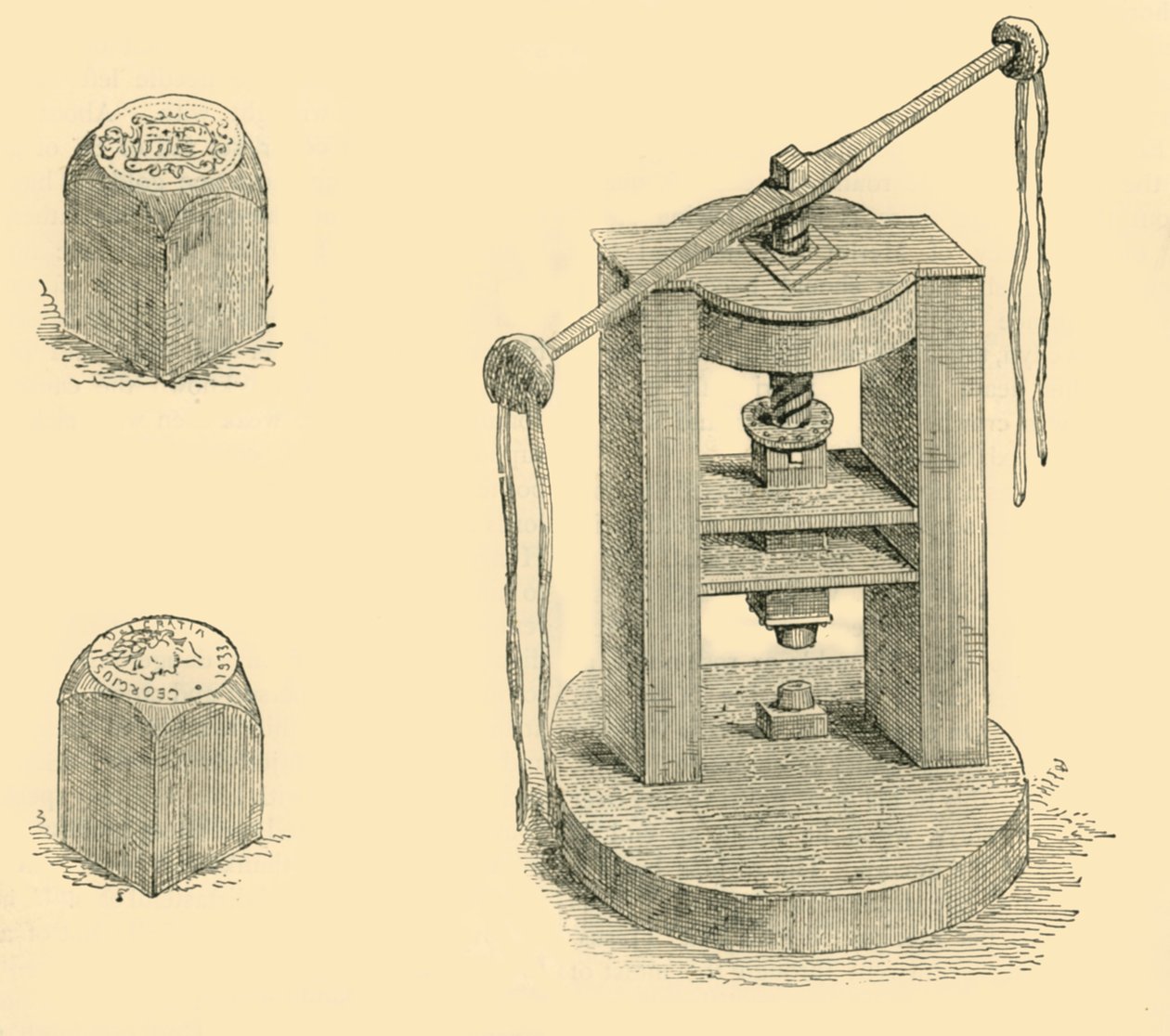 Lis a matrice Dříve používané v mincovně, c1872. od Unbekannt