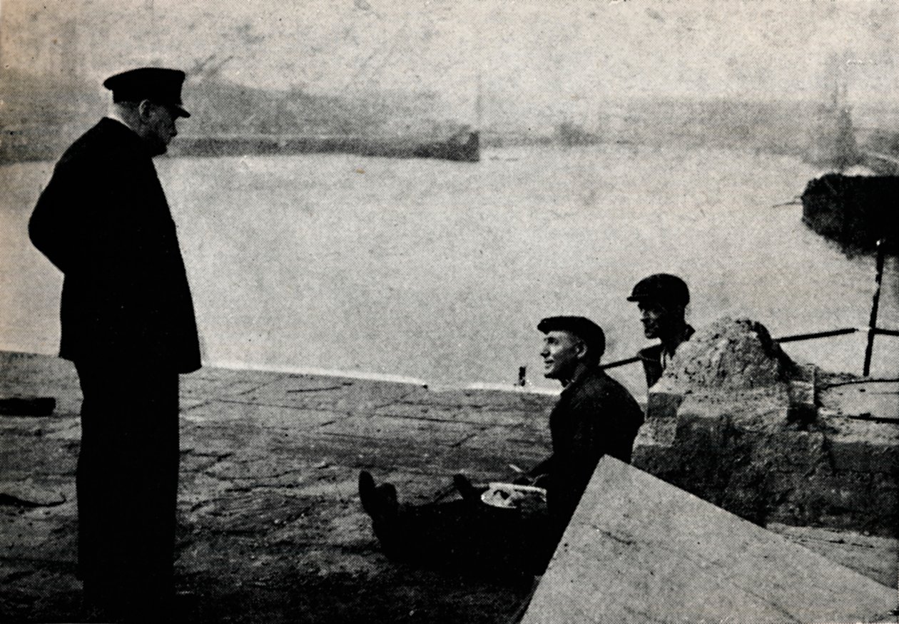 Premiér a muži v ulici, 1940, 1945. od Unbekannt