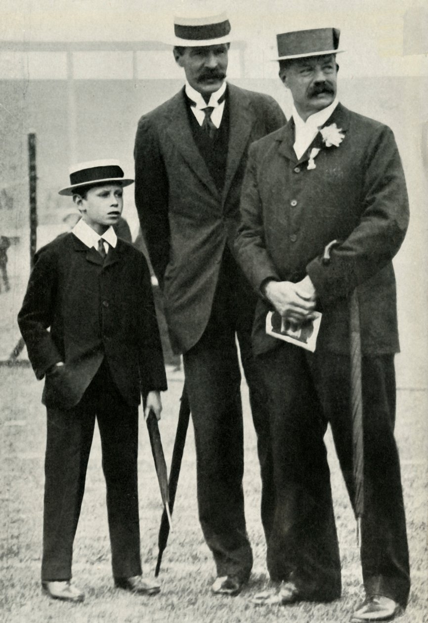 Princ Albert se svým učitelem a lordem Desboroughem, 1908, 1947. od Unbekannt