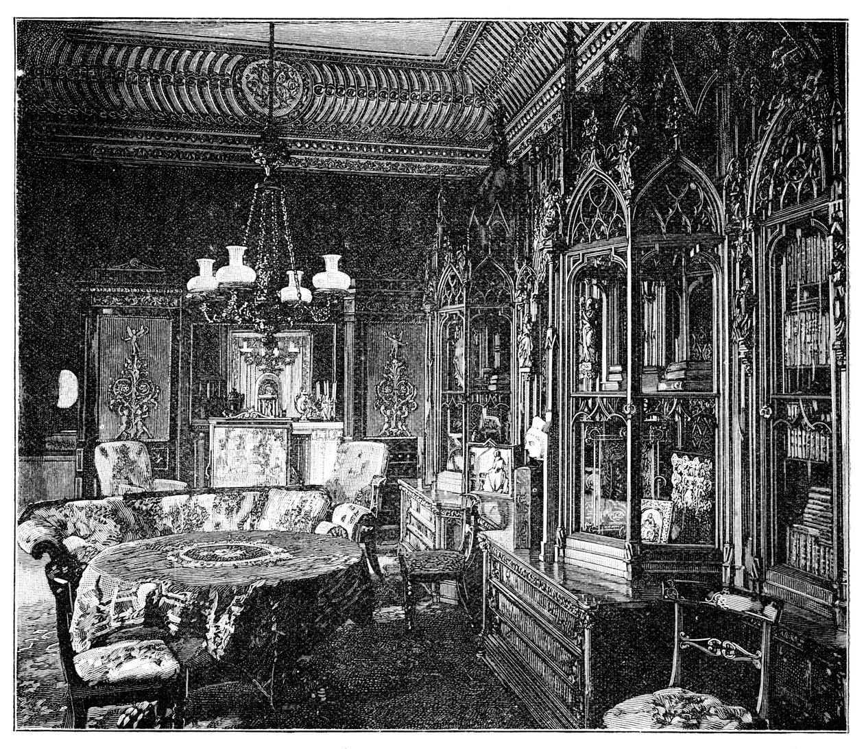 Prince Alberts Music Room, Buckinghamský palác, 1900 od Unbekannt
