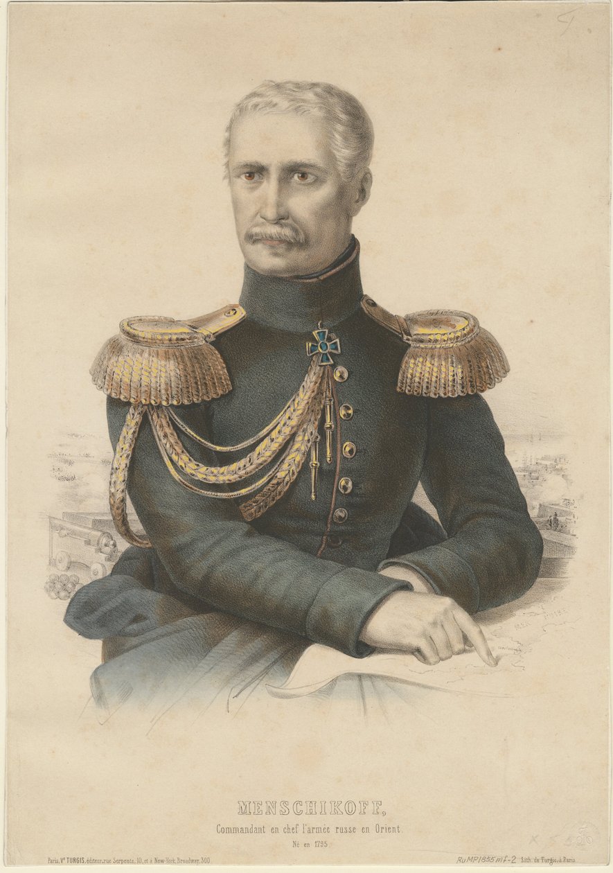 Princ Alexandr Sergejevič Menšikov 1787-1869, 1855 od Unbekannt