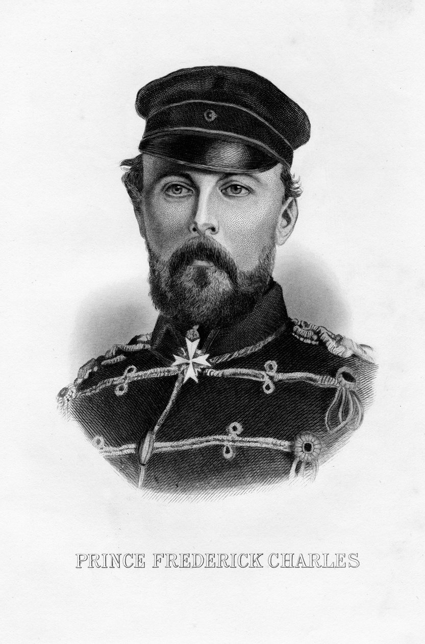 Princ Frederick Charles, pruský polní maršál, 19. století od Unbekannt