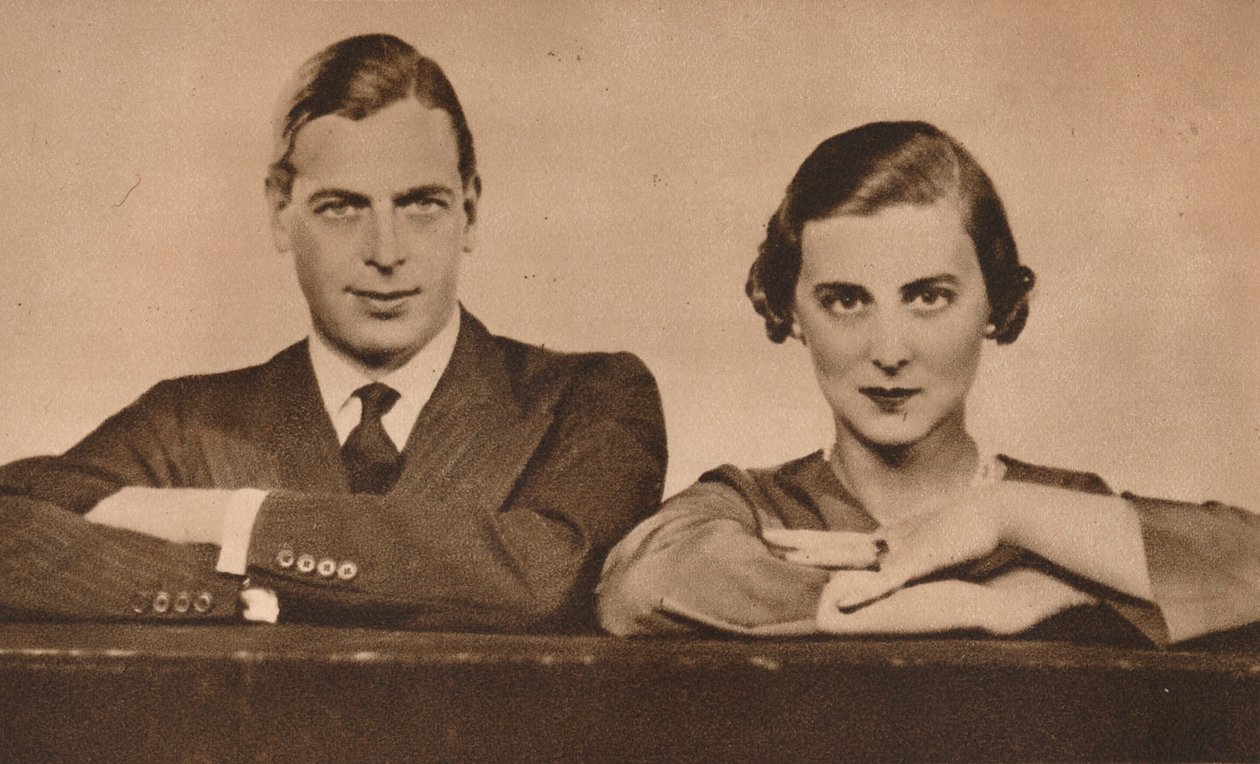 Princ George a princezna Marina, kteří se zasnoubili 28. srpna 1934 1935 od Unbekannt