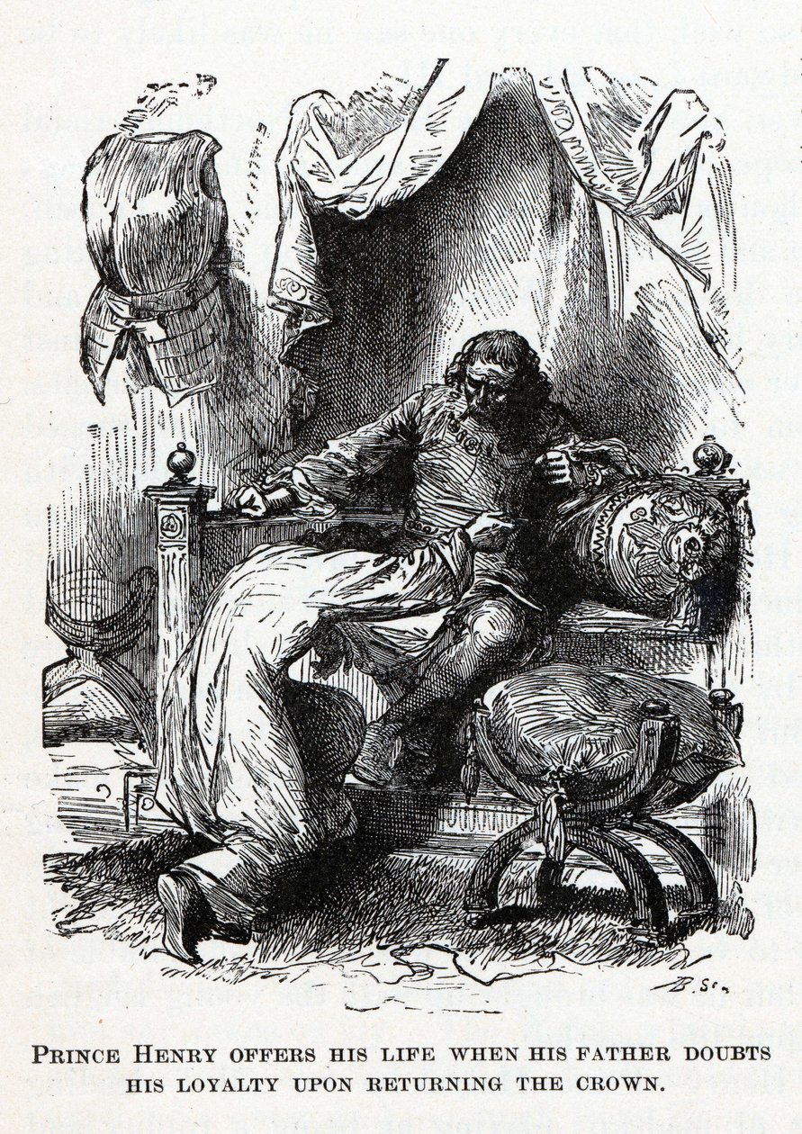 Princ Henry nabízí svůj život, když jeho otec pochybuje o jeho loajalitě po návratu koruny, 1882 od Unbekannt