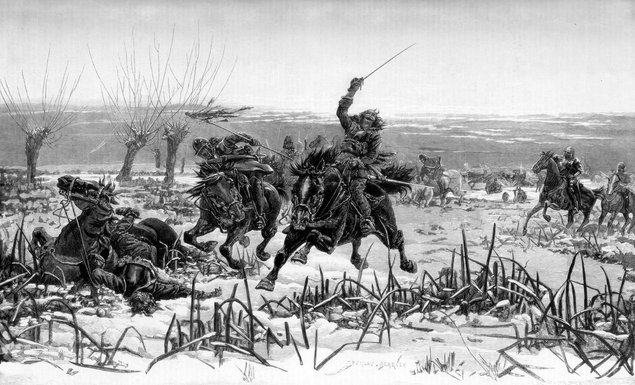 Princ Rupert v bitvě u Edgehill, 1642 1887 od Unbekannt