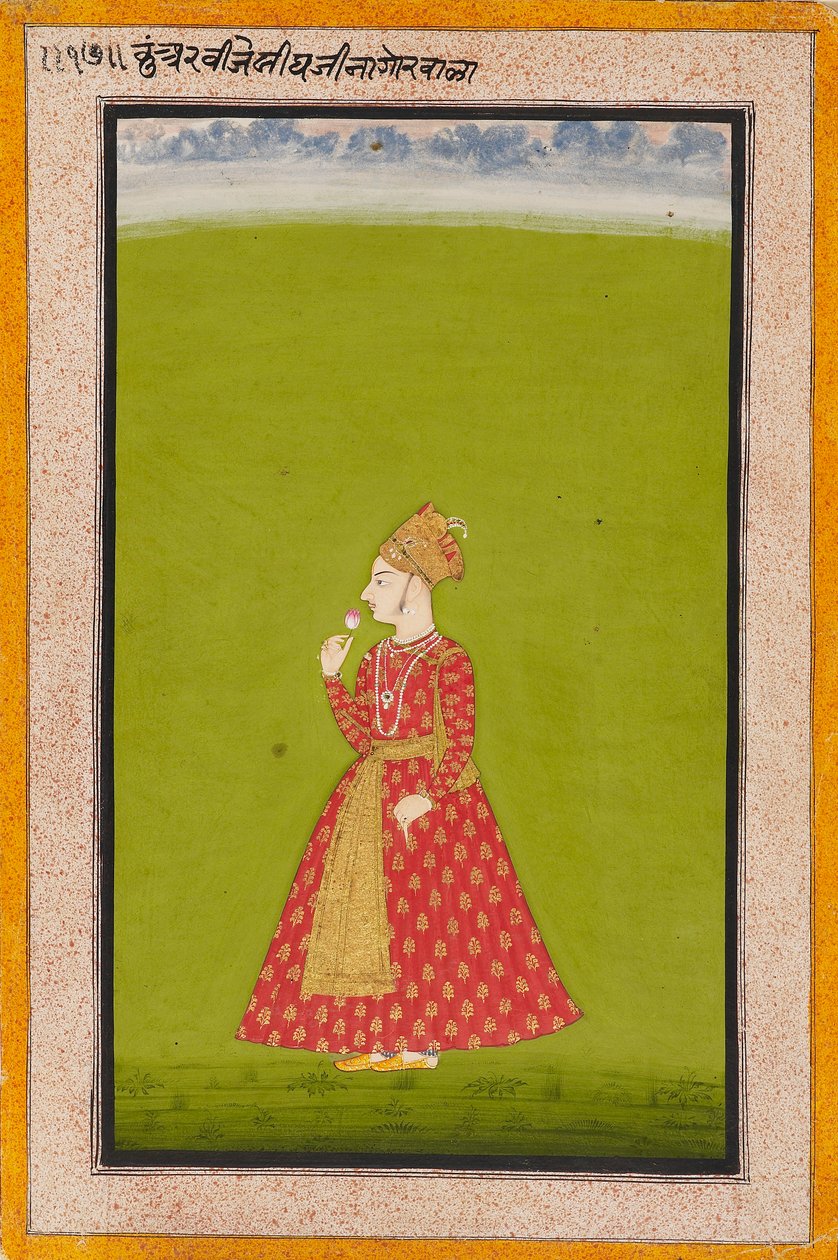Princ Vijay Singh z Nagauru, syn Bakhat Singh, 1745 od Unbekannt
