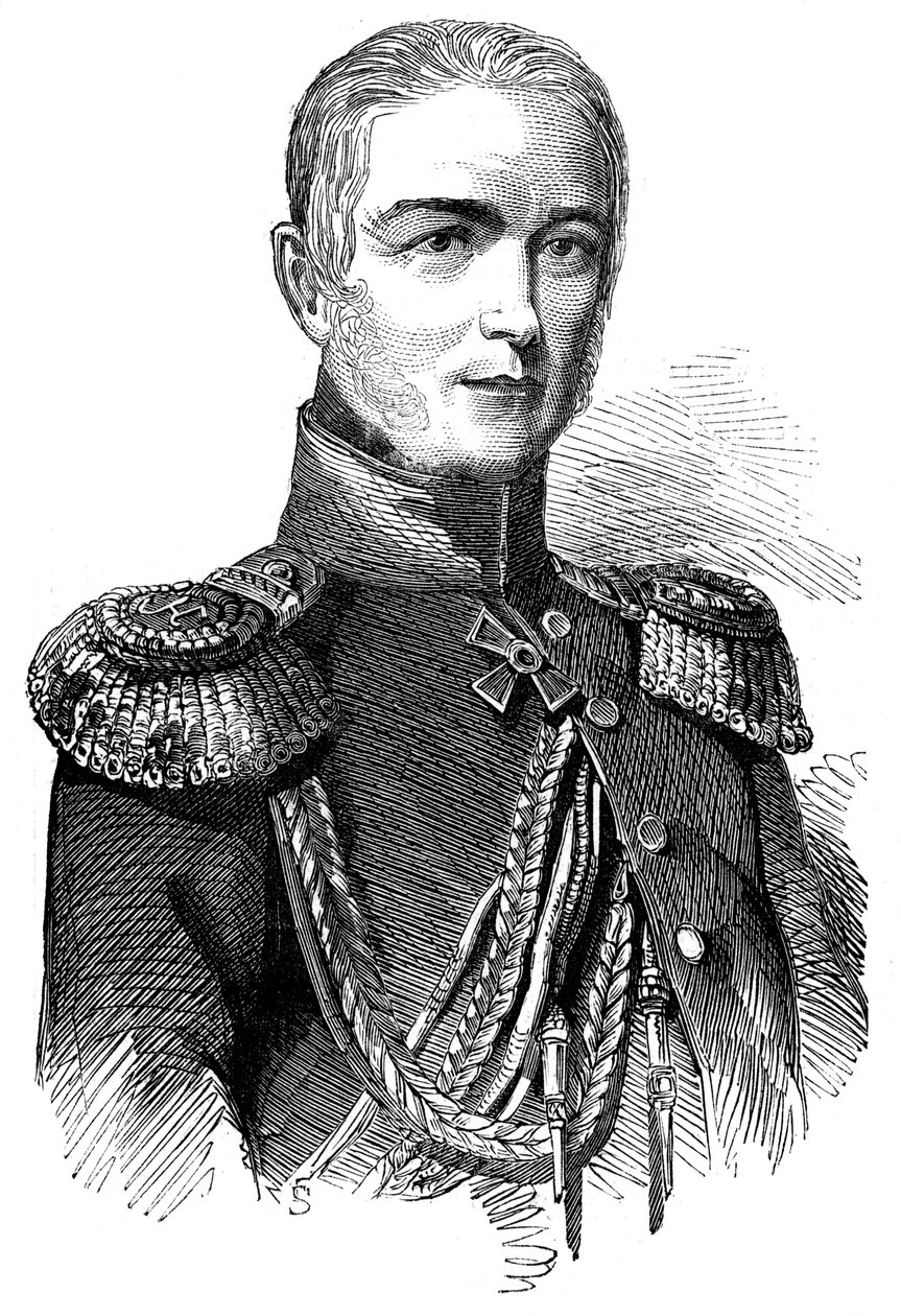 Princ Woronzow, ruský generál sil v Asii, 1853 od Unbekannt