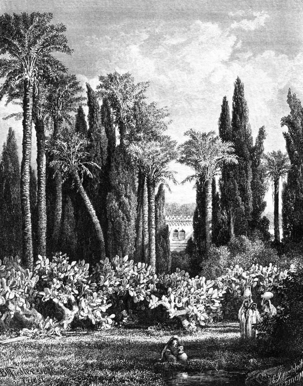 Knížecí zahrada v Káhiře, Egypt, 1880 od Unbekannt