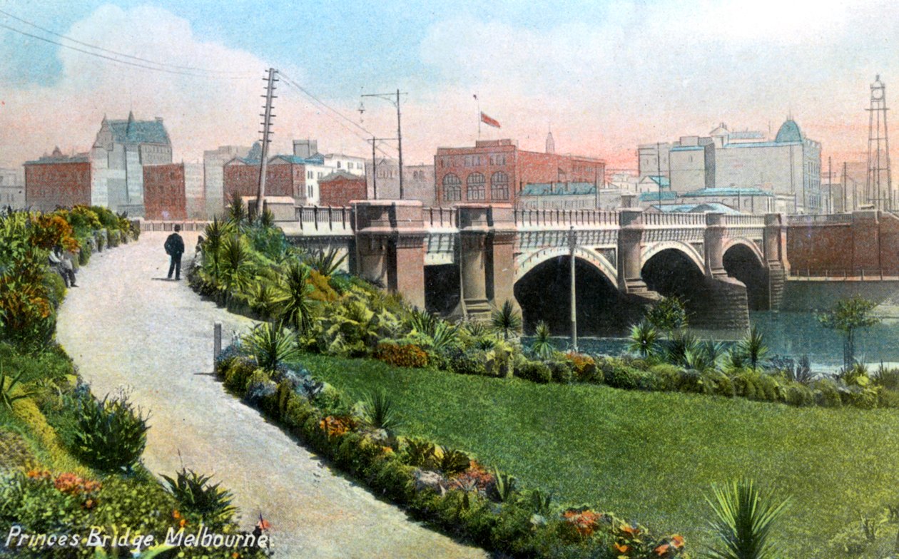 Princes Bridge, Melbourne, Austrálie, 1912 od Unbekannt
