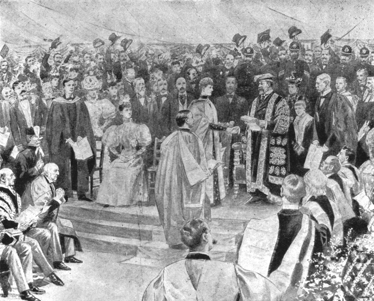 Princezna Alexandra získala titul doktora hudby...1896, 1901. od Unbekannt